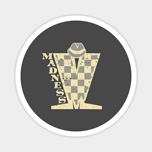 Madness Vintage Checkerboard Cream & White Magnet